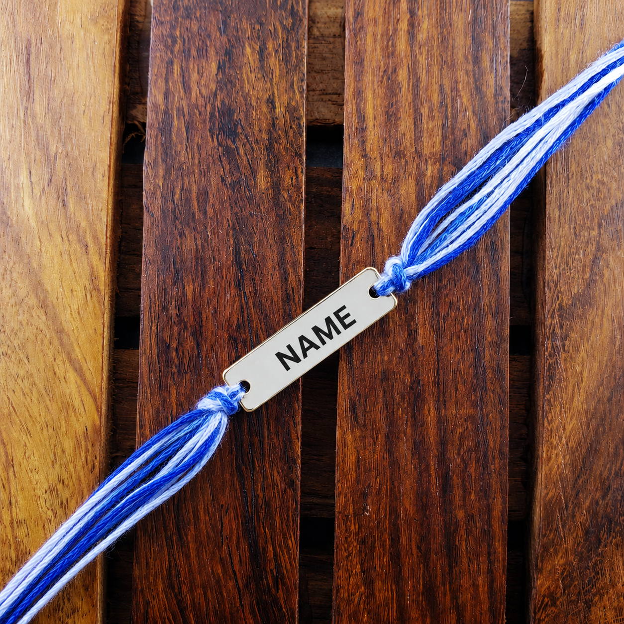Customized Personalised Engraving Silver Plated Thread Rakhi For Men Bulk