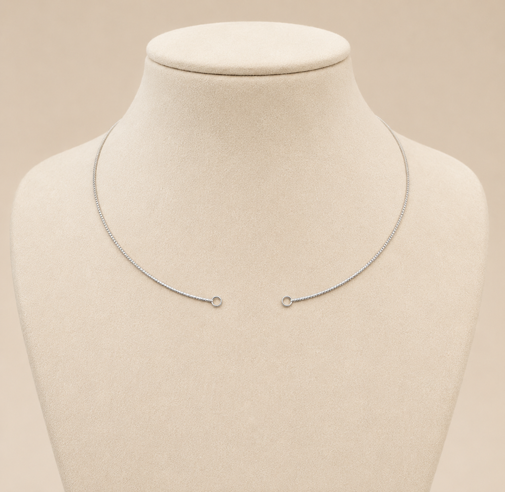 Silver Stainless Steel Box Chain Necklace For Men 18" Inch Bulk