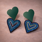 Bulk Multi Color Heart Black Rhinestone Alloy Drop Earrings For Women