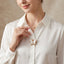 Luxury White Butterfly Design Gold Plated CZ Brass Button Cover Bulk