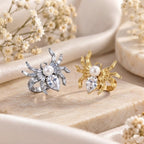 Designer Spider Gold Silver Plated CZ Pearl Copper Cocktail Ring Bulk