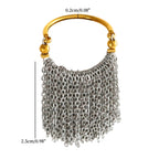 Two Tone Surface Link Chain Gold Silver Stainless Steel Ring Bulk