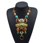 Wholesale Multi Color Gold Plated Beads Alloy Necklace For Women