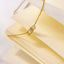 Bulk White Square Eye Round Gold Plated CZ Pendant Chain Necklace