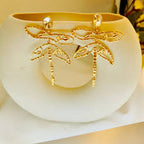 Wholesale Gold Plated Dragonfly Alloy Statement Earrings
