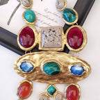 Wholesale Multi Color Gold Plated Beads Alloy Necklace For Women