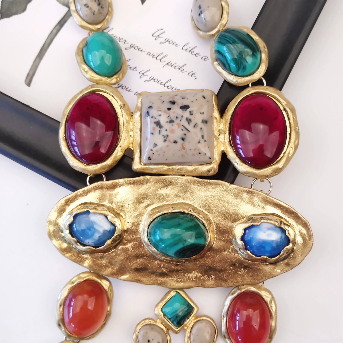 Wholesale Multi Color Gold Plated Beads Alloy Necklace For Women