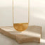 Bulk Half Moon Gold Anti Tarnish Stainless Steel Pendant Chain Necklace