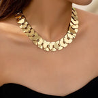 Wholesale Links Gold Plated Plain Alloy Necklace For Women