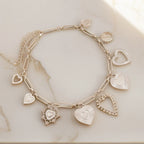 Bulk Heart Gold Silver Plated Cubic Zirconia Alloy Necklace For Women