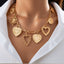 Bulk Heart Gold Silver Plated Cubic Zirconia Alloy Necklace For Women