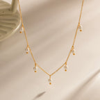 Bulk White Gold Plated Pearl Anti Tarnish Stainless Steel Necklace