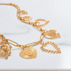 Bulk Heart Gold Silver Plated Cubic Zirconia Alloy Necklace For Women