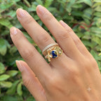 Multi Color Stackable Charms Gold Enamel Copper Cocktail Ring Wholesale