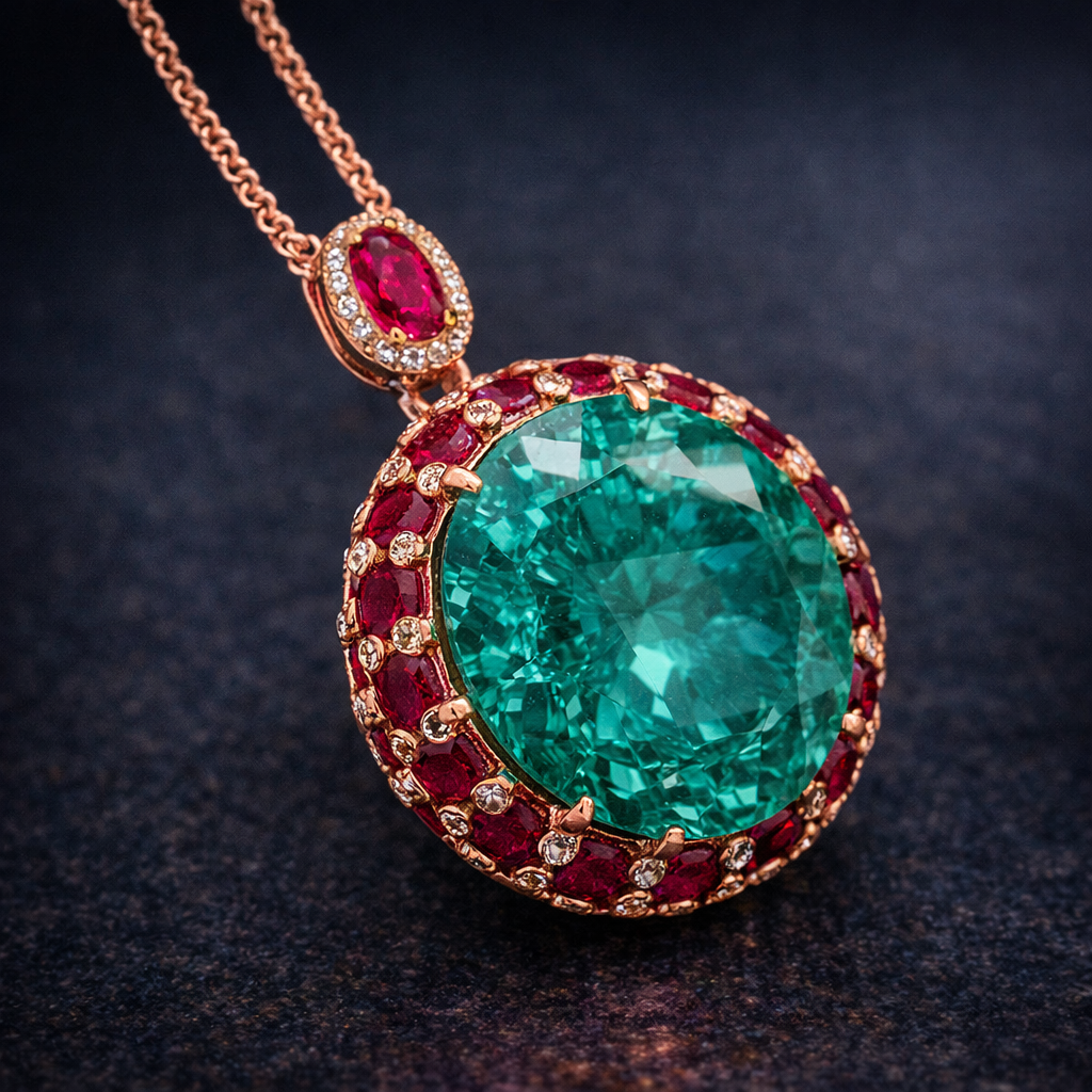 Classic Heritage Gold Plated CZ Anti Tarnish Copper Pendant Wholesale