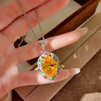 Multi Color Elegant Emerald Oval Gold Silver Copper Necklace Combo Bulk