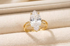 Gold Silver Multi Shape Cubic Zirconia Copper Adjustable Ring Women Bulk