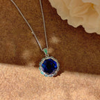 Multi Color Emerald Floral Silver Cubic Zirconia Copper Necklace Combo Bulk