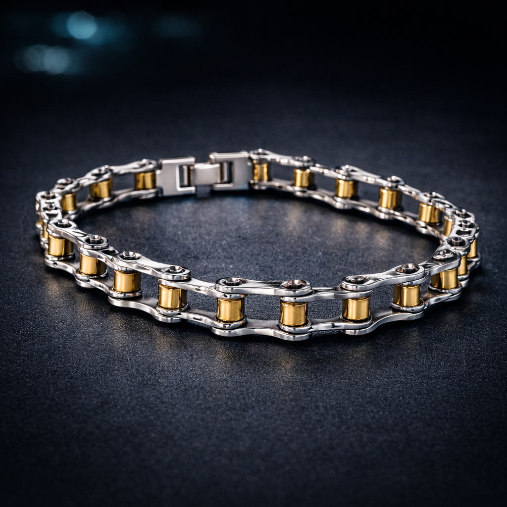 Bulk Links & Chain Gold Silver Plain Stainless Steel Bracelet For Men Main image