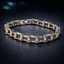 Bulk Links & Chain Gold Silver Plain Stainless Steel Bracelet For Men
