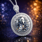 Sparkling Rhodium Silver Plated CZ Anti Tarnish Copper Pendant Bulk