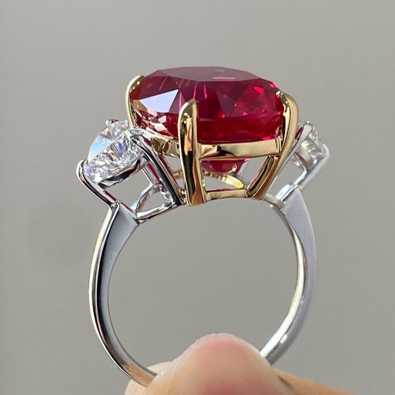 Classic Oval Gold Silver Plated CZ Copper Anti Tarnish Fancy Ring Bulk