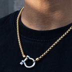 Charm Silver 18K Gold Stainless Steel Anti Tarnish Necklace Pendant Chain For Men