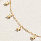 Luxury Dainty Star Rose Silver Gold CZ Anti Tarnish Brass Necklace Bulk