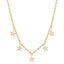 Luxury Dainty Star Rose Silver Gold CZ Anti Tarnish Brass Necklace Bulk
