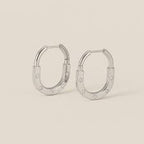 Screw Gold Silver CZ Anti Tarnish Stainless Steel Hoop Earrings Bulk