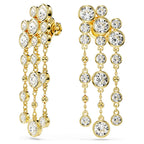 Solitaire Gold Plated Cubic Zirconia Rhinestone Dangler Earrings Bulk