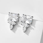 Bulk White Yellow Gold Silver CZ Anti Tarnish Copper Stud Earrings