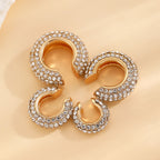 Studded Gold CZ Anti Tarnish Air Cuff Stud Earring Pack Of 2 Bulk