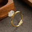 Round Solitaire 18K Gold CZ Anti Tarnish Free Size Ring Bulk