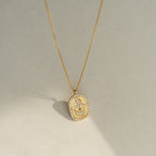 Hamsa Evil Eye Cubic Zirconia 18K Gold Stainless Steel Anti Tarnish Necklace Pendant Chain For Women