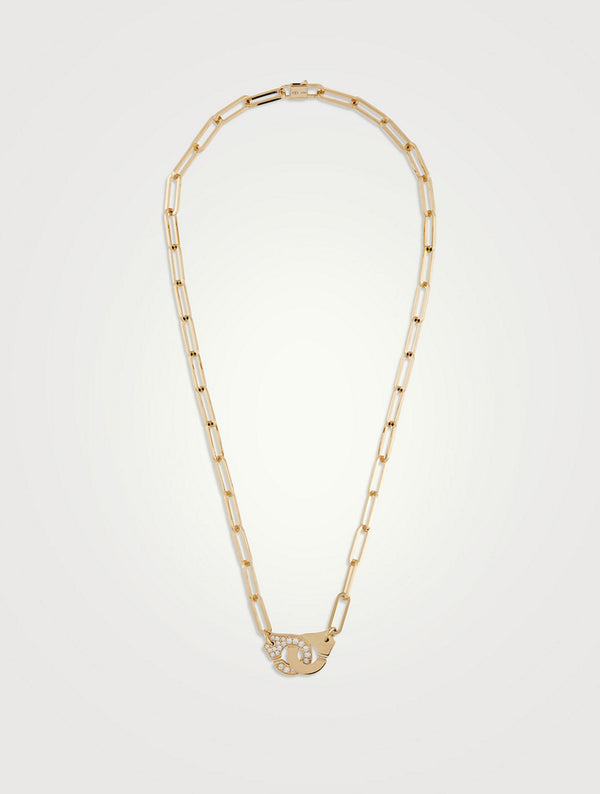 Gold Handcuff Gold Cubic Zirconia Copper Necklace For Women Bulk Secondary image