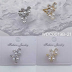 Wholesale Butterfly Pearl Cubic Zirconia Anti-Tarnish Single Ear Cuff