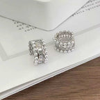 Bulk Gold Silver CZ Pearl Anti Tarnish Copper Single Ear Cuff