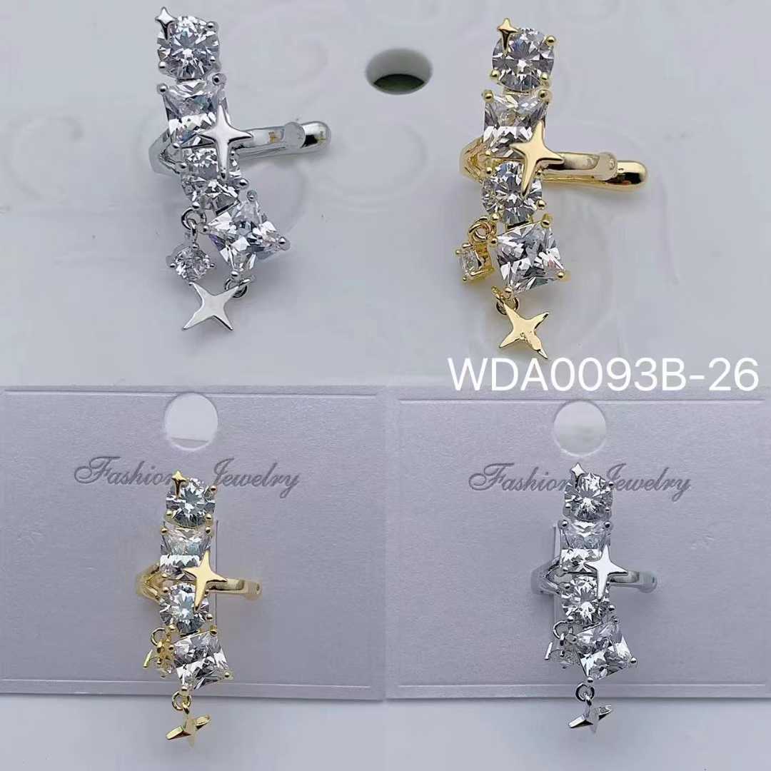 Bulk Gold Silver Cubic Zirconia Anti Tarnish Copper Single Ear Cuff
