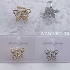 Bulk Butterfly Gold Silver CZ Anti Tarnish Copper Single Ear Cuff