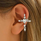 Bulk Gold Silver Plated CZ Anti Tarnish Copper Single Ear Cuff