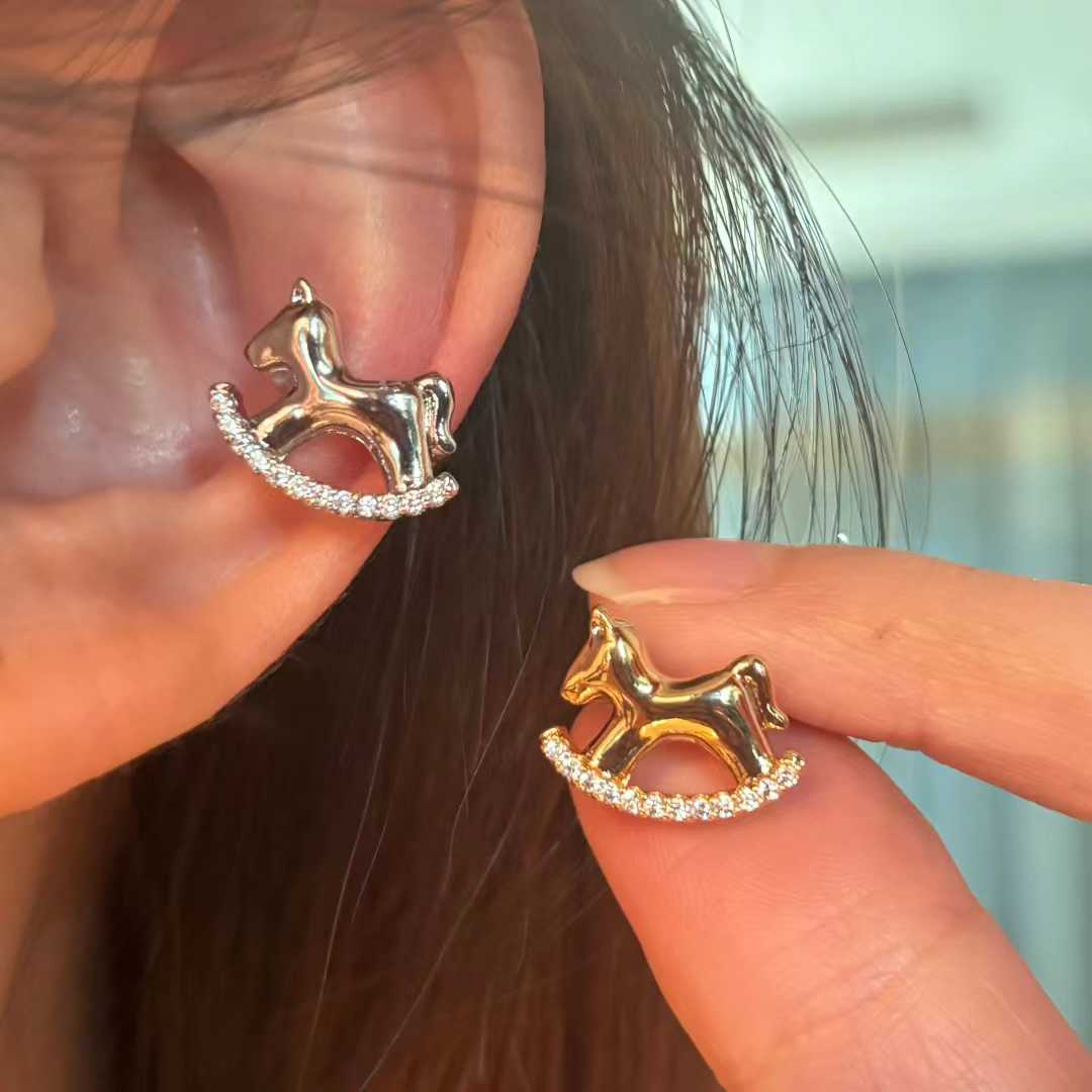 Bulk Horse Gold Silver Plated CZ Anti Tarnish Copper Single Ear Cuff Main image