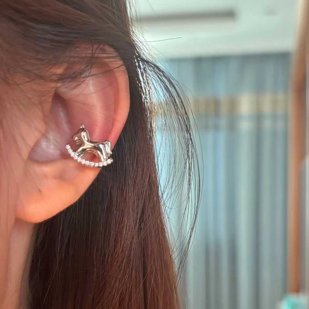 Bulk Horse Gold Silver Plated CZ Anti Tarnish Copper Single Ear Cuff