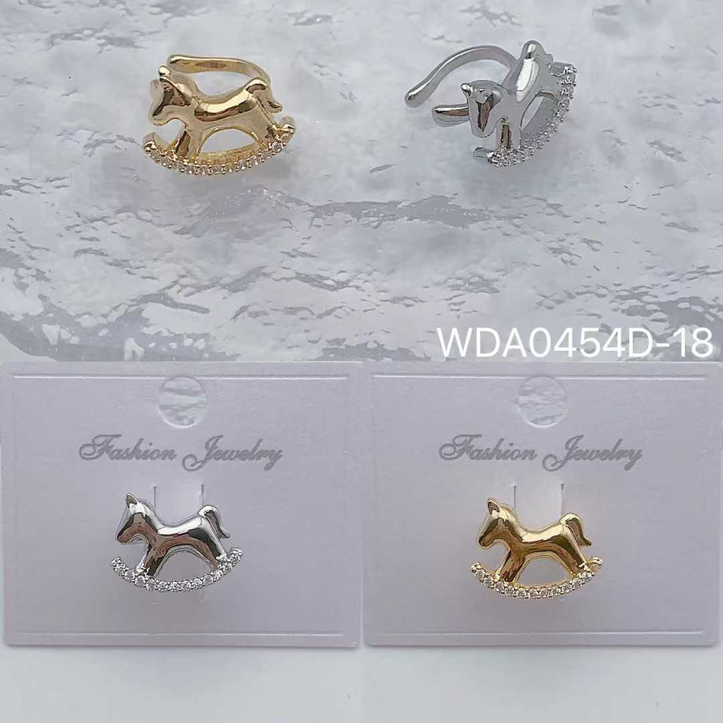 Bulk Horse Gold Silver Plated CZ Anti Tarnish Copper Single Ear Cuff
