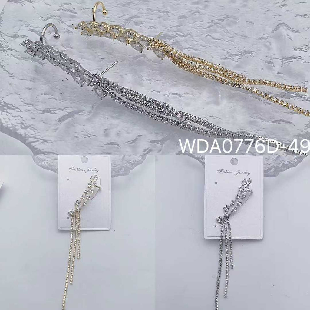 Bulk Gold Silver Plated CZ Anti Tarnish Copper Single Ear Cuff