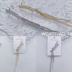 Bulk Gold Silver Plated CZ Anti Tarnish Copper Single Ear Cuff