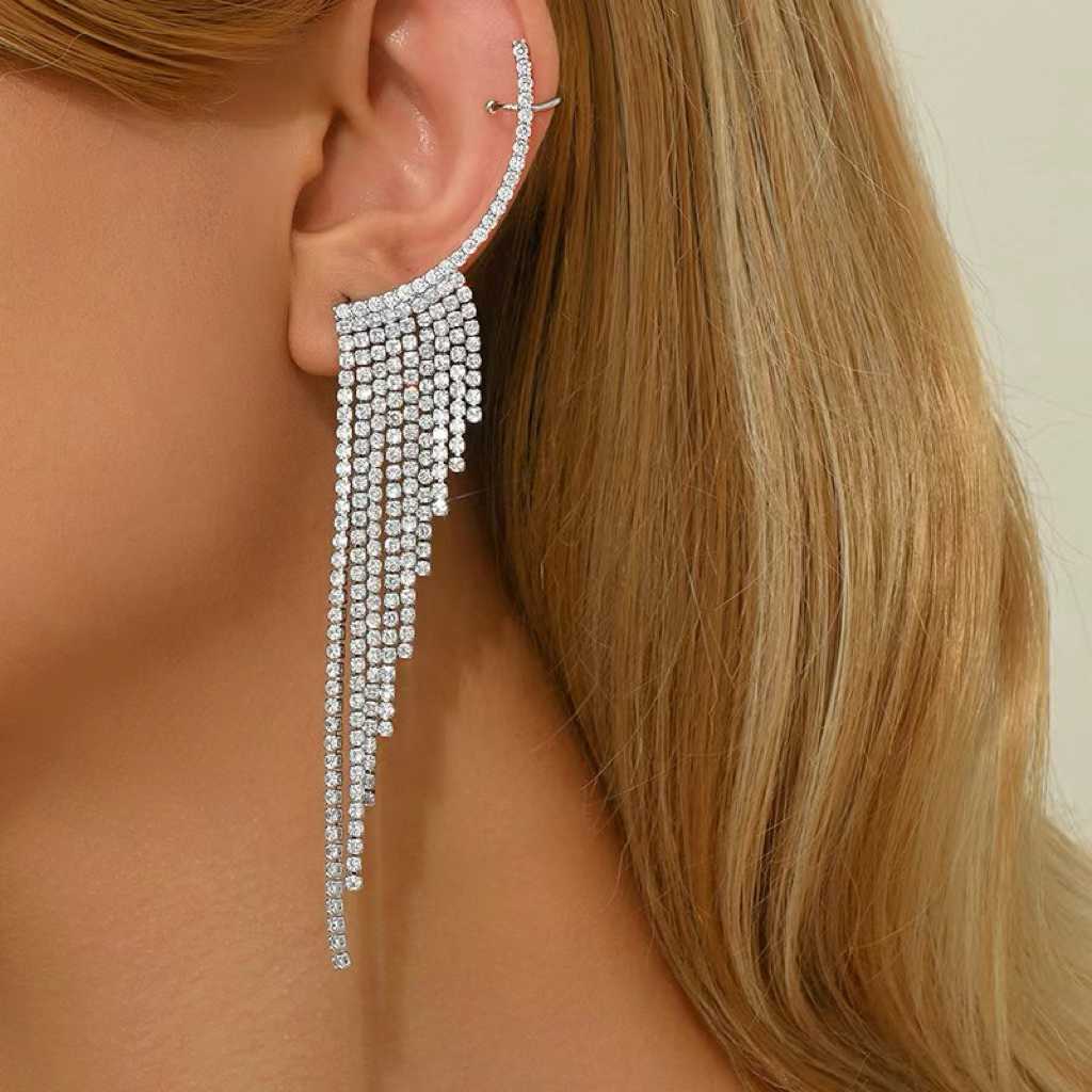Bulk Gold Silver Plated CZ Anti Tarnish Copper Single Ear Cuff