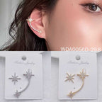 Bulk Gold Silver Cubic Zirconia Anti Tarnish Copper Single Ear Cuff