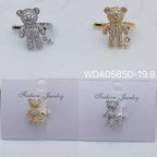 Bulk Teddy Bear Gold Silver CZ Anti Tarnish Copper Single Ear Cuff