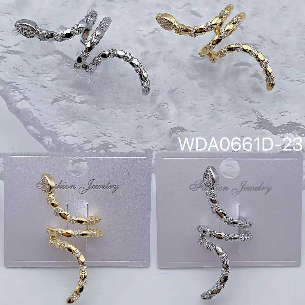 Bulk Snake Gold Silver Plated CZ Anti Tarnish Copper Single Ear Cuff